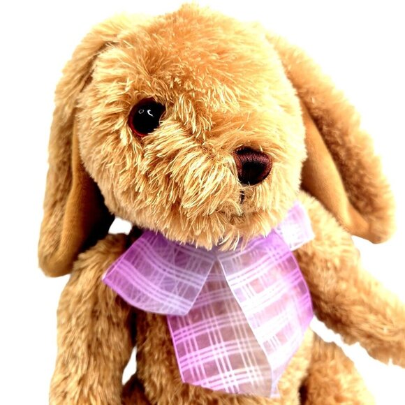 Fine Toy Co Bunny Rabbit 12" Plush Stuffed Animal Floppy Ears Bow Easter Spring - Picture 1 of 8